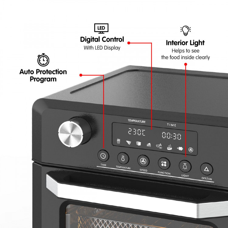 Pronti 18L 1500W Electric Air Fryer Multi Cooker Oven Black image 7
