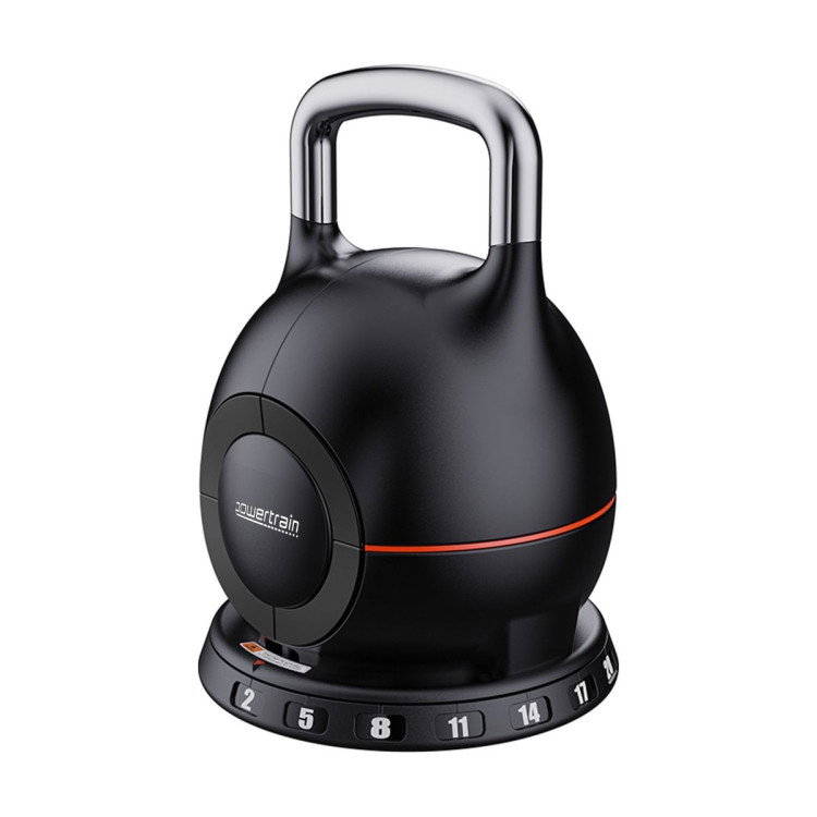 Powertrain Adjustable Kettlebell 20kg 7 in 1 Weight Selection Set w/Quick One Hand Adjustment Secure Locking System image 4