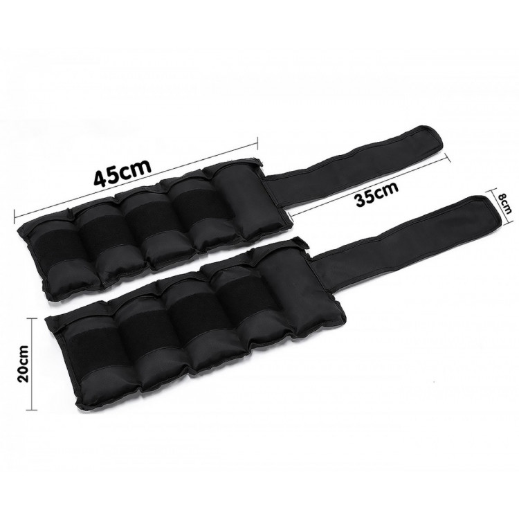 2x 5kg Adjustable Ankle Exercise Running Weights image 4