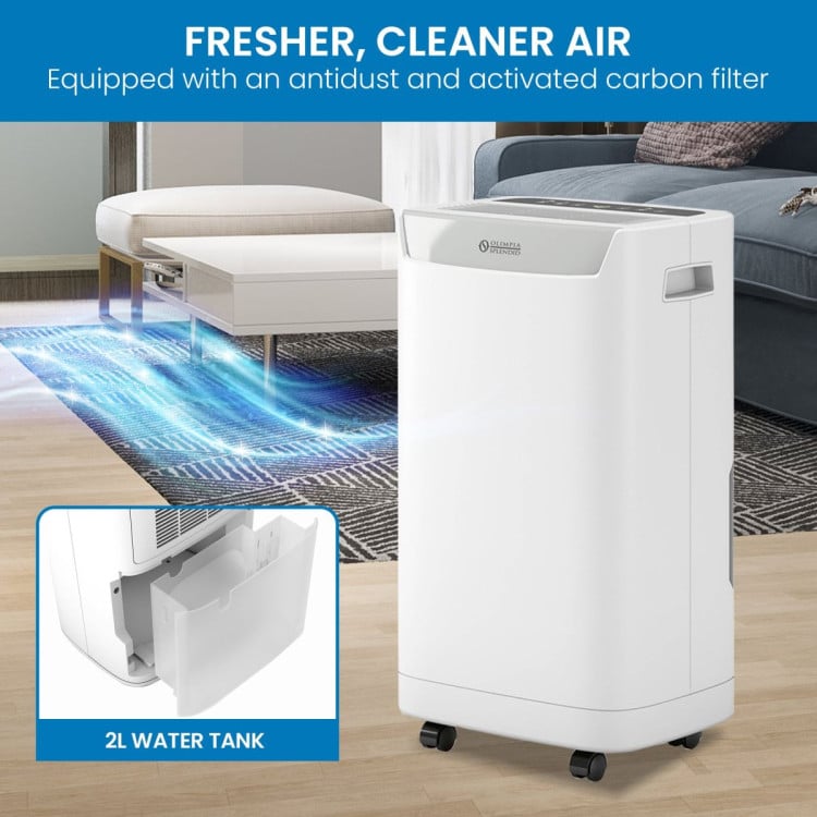 Olimpia Splendid Aquaria S1 16 P Dehumidifier for 75sqm with Carbon Filter 2L Tank Timer Auto Defrost image 10
