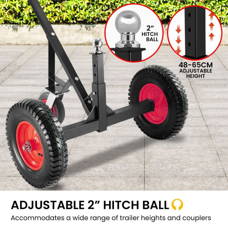 Kartrite 3-Wheel Adjustable Trailer Dolly Heavy Duty Caravan Mover 1000 lbs Tongue Capacity Durable Transport Solution image 9