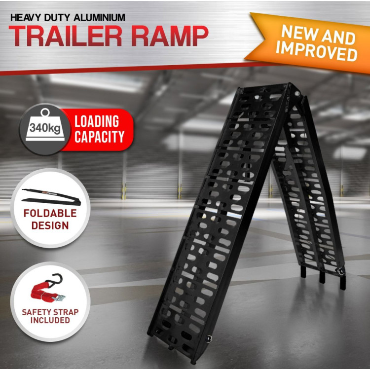 Aluminium ATV Loading Ramp Foldable - Black image 11