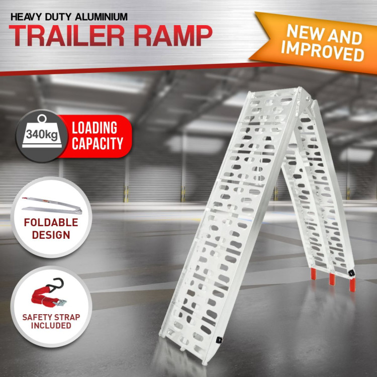 Kartrite Aluminium Folding Loading Ramp ATV Motorbike Motorcycle Golf Buggy Trailer image 10