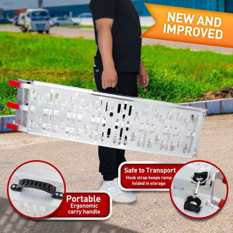 Kartrite 2 x Aluminium ATV Loading Ramp Foldable - Silver image 6