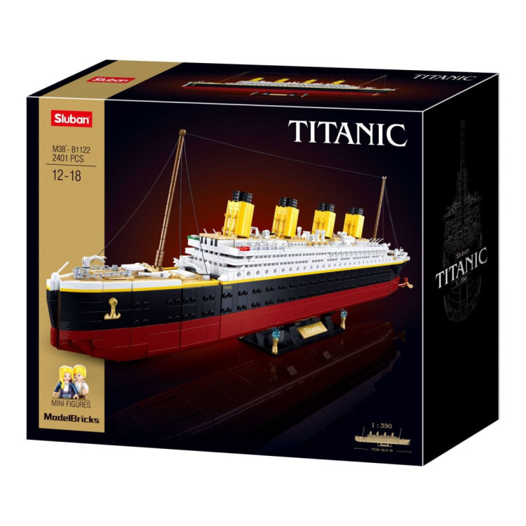 Sluban B1122 Model Kit 1:350 RMS Titanic Ocean Liner Cruise Ship Large Model Maritime Building Blocks DIY Construction image 3