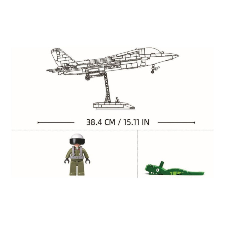 Sluban B1186 Model Kit 1:44 J35 Carrier Fighter Chinese Stealth Jet Plane Modern PLAAF Building Blocks DIY Set Toy image 6