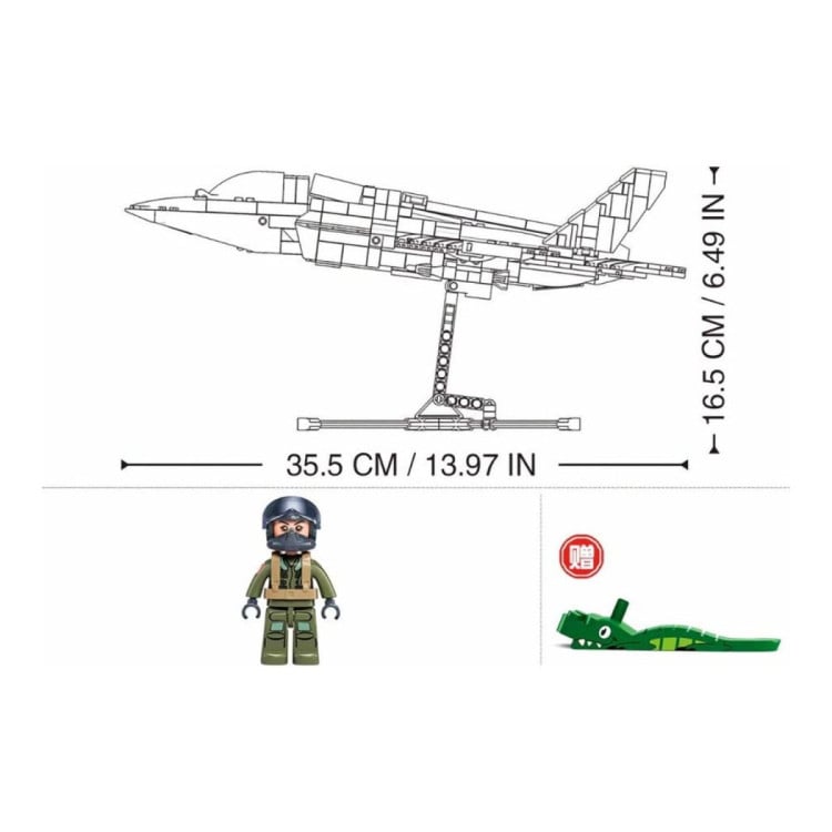 Sluban B1361 Model Kit 1:44 F35 Lightning Stealth Fighter Jet Plane Modern USAF Air Force Building Blocks DIY Set Toy image 5