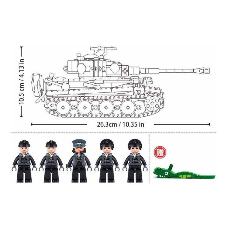 Model Kit 1:35 Panther G Tank German Panzer WWII Army Military Building Blocks DIY Construction Set Toy Sluban B1535 image 5