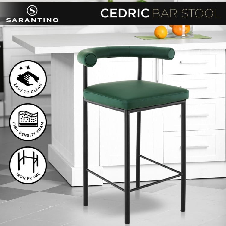 Sarantino Cedric Kitchen Bar Stool - Green image 3