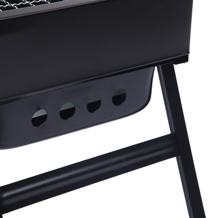 Wallaroo Portable Charcoal BBQ Grill Steel Outdoor Camping Barbecue with Foldable Legs Air Vents Picnic Fishing image 5