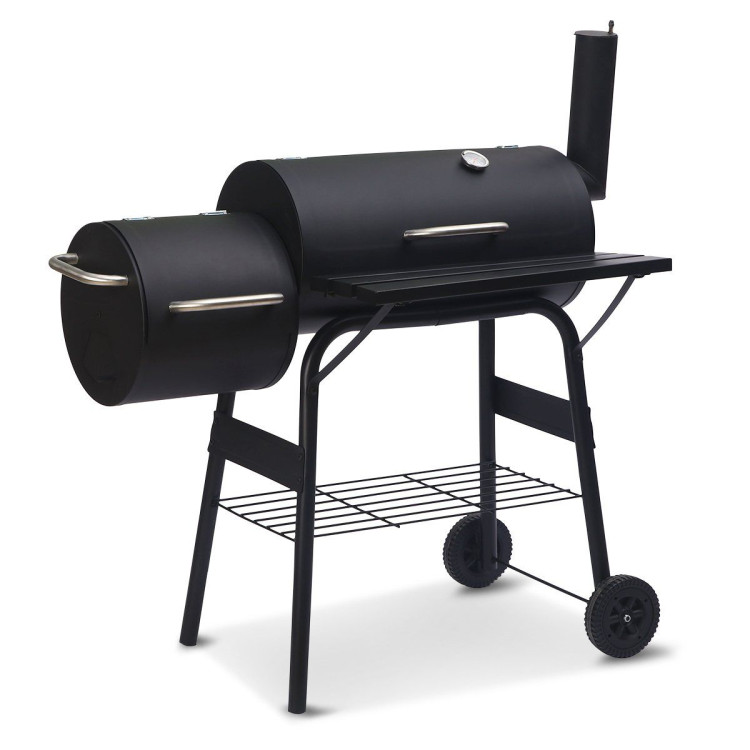 Wallaroo 2-in-1 Outdoor Barbecue Grill & Offset Smoker image 2