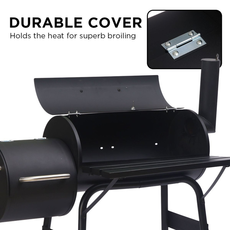 Wallaroo 2-in-1 Outdoor Barbecue Grill & Offset Smoker image 12
