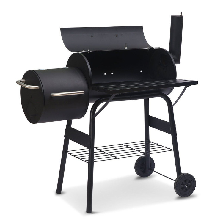 Wallaroo 2-in-1 Outdoor Barbecue Grill & Offset Smoker image 4