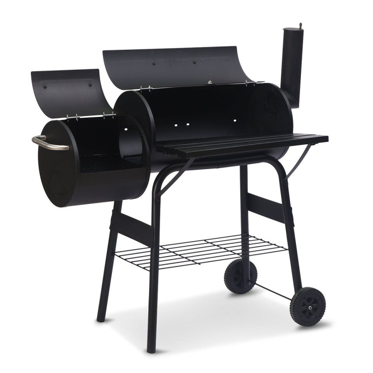 Wallaroo 2-in-1 Outdoor Barbecue Grill & Offset Smoker image 5