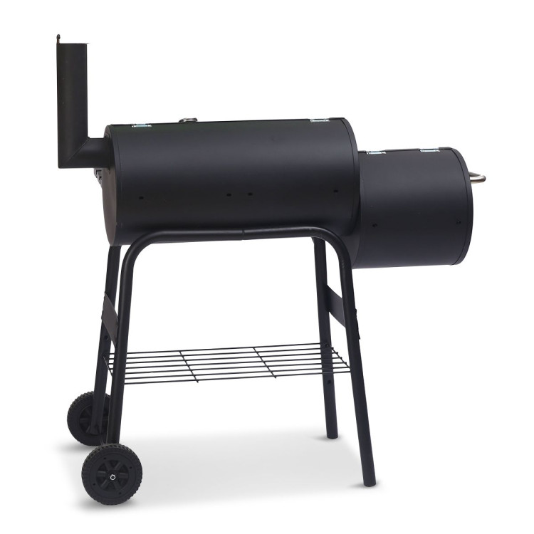 Wallaroo 2-in-1 Outdoor Barbecue Grill & Offset Smoker image 6