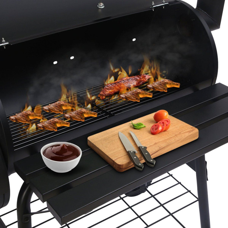 Wallaroo 2-in-1 Outdoor Barbecue Grill & Offset Smoker image 8