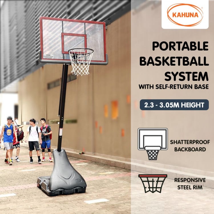 Kahuna Portable Basketball Ring Stand w/ Adjustable Height Ball Holder image 4