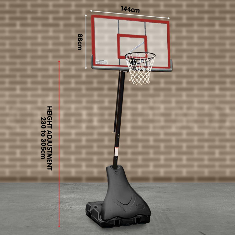 Kahuna Portable Basketball Ring Stand w/ Adjustable Height Ball Holder image 5