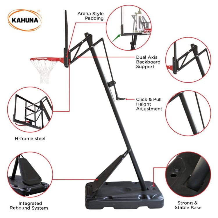 Kahuna Portable Basketball Hoop System 2.3 to 3.05m for Kids & Adults image 5