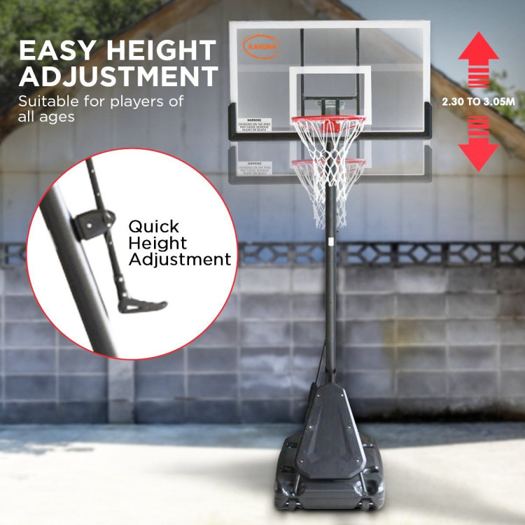 Kahuna Portable Basketball Hoop System 2.3 to 3.05m for Kids & Adults image 11
