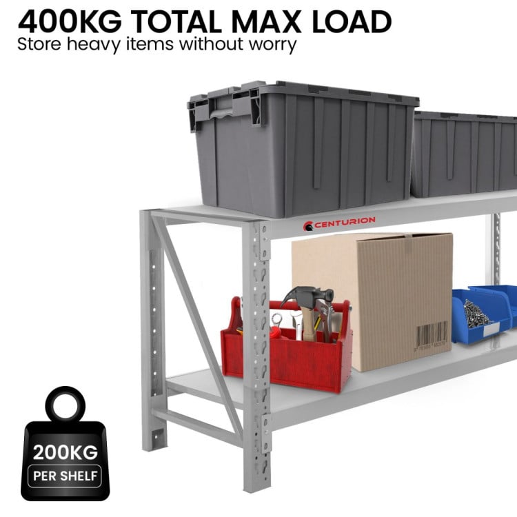 Centurion 2-Layer Work Bench 400kg - Grey image 10