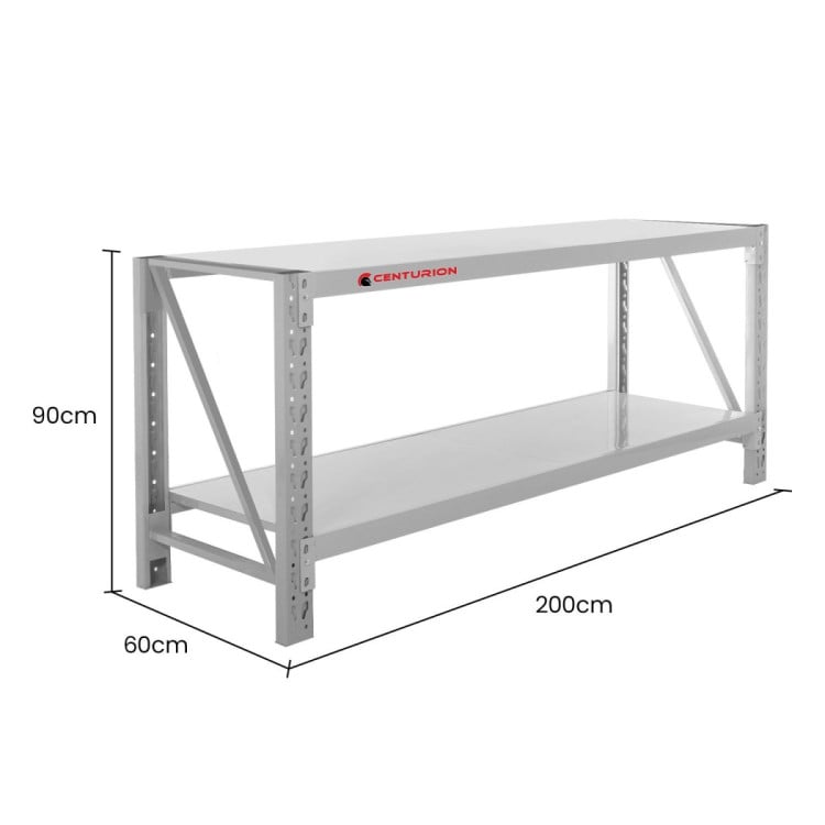 Centurion 2-Layer Work Bench 400kg - Grey image 8