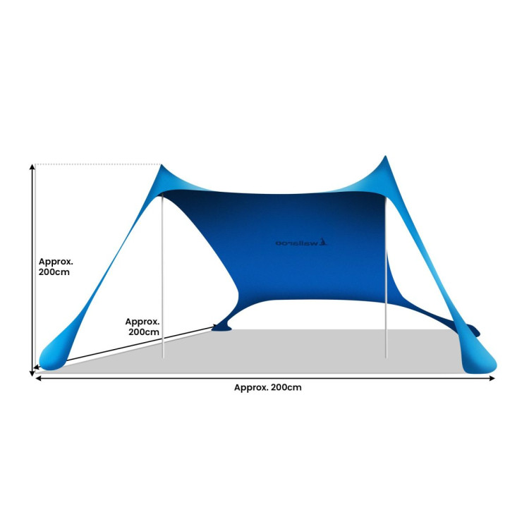 Wallaroo Beach Tent Canopy Sunshade 2m x 2m - Blue image 4