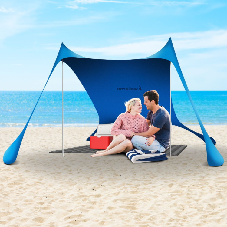 Wallaroo Beach Tent Canopy Sunshade 2m x 2m - Blue image 9