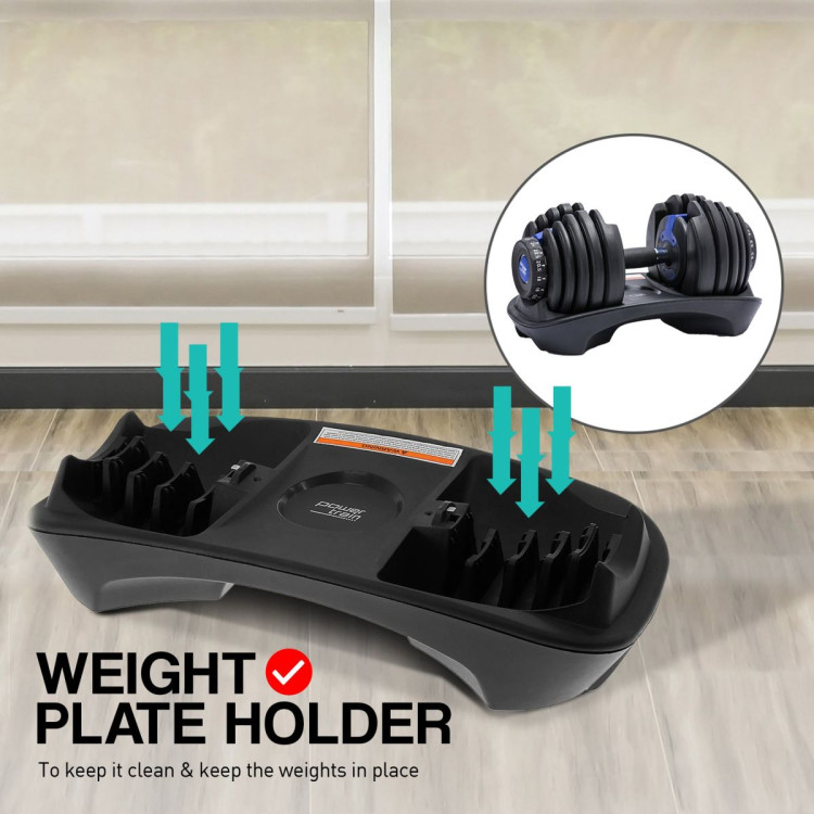 Powertrain 48KG Adjustable Dumbbell Set (Blue) with Flat Bench image 12