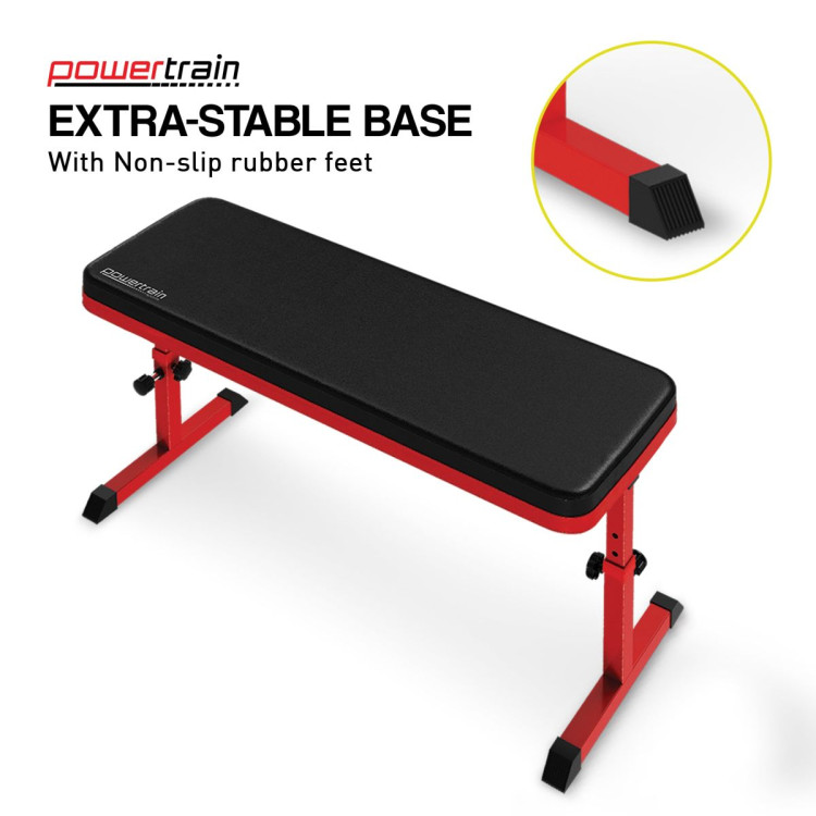 Powertrain 48KG Adjustable Dumbbell Set - Blue with Height-Variable Bench image 12