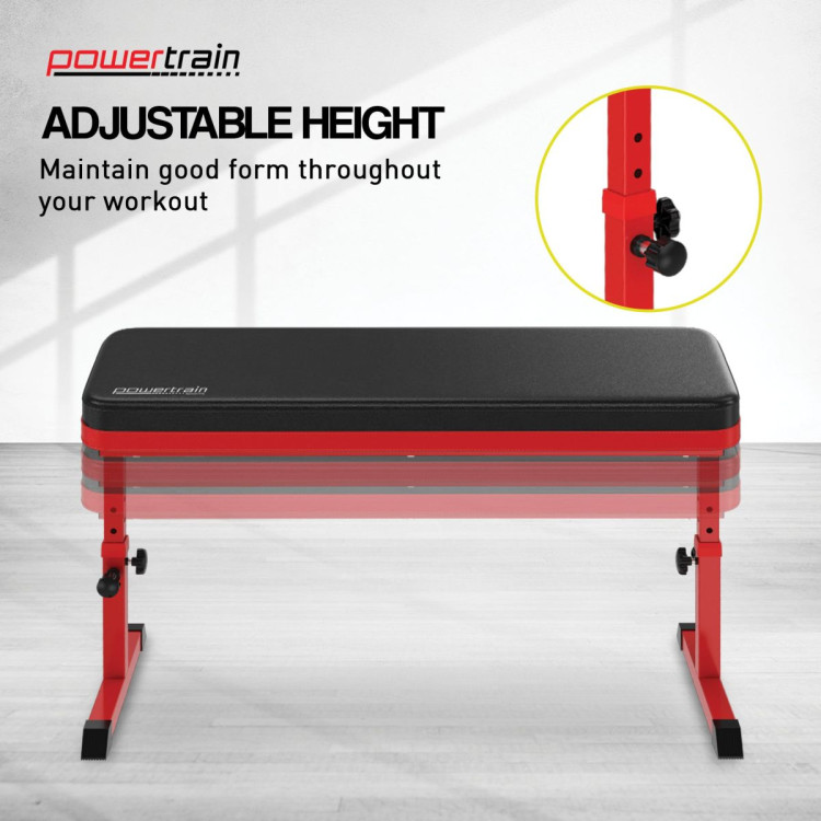 Powertrain 48KG Adjustable Dumbbell Set - Gold with Height-Variable Bench image 14