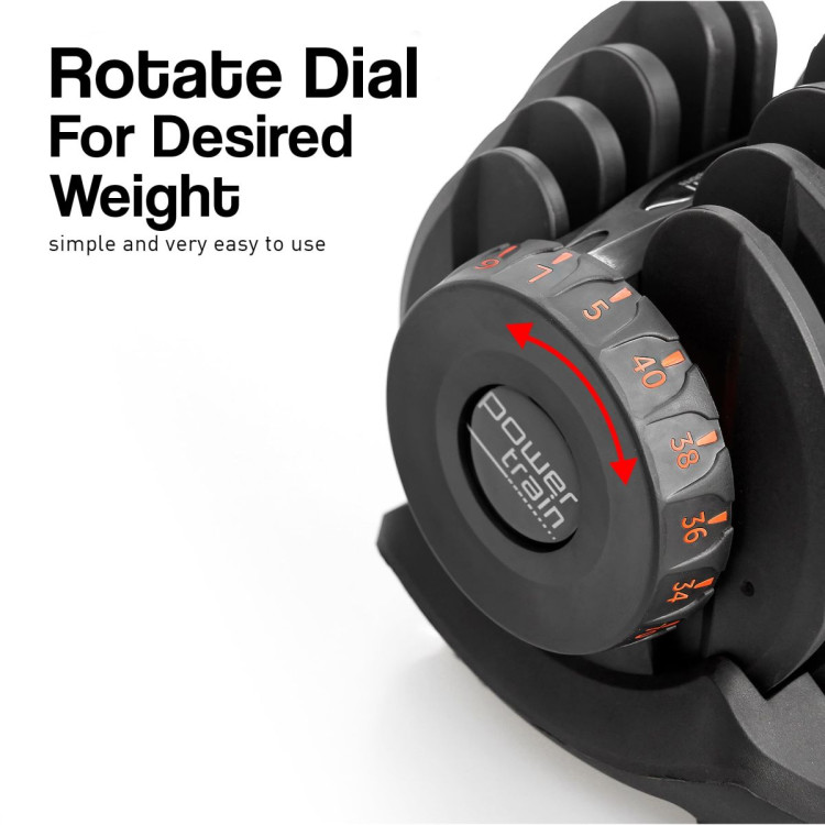 Powertrain 80KG Adjustable Dumbbell Set with FID Weight Bench image 13