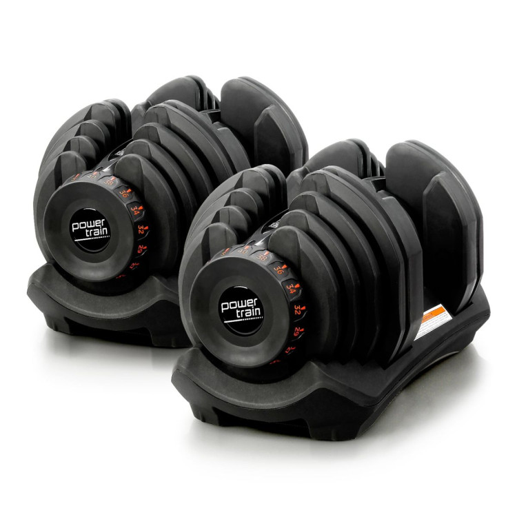 Powertrain 80KG Adjustable Dumbbell Set with FID Weight Bench image 6