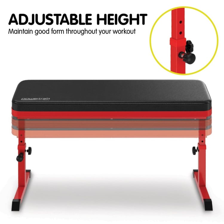 Powertrain 80KG Adjustable Dumbbell Set & Stand with Height-Variable Bench image 10