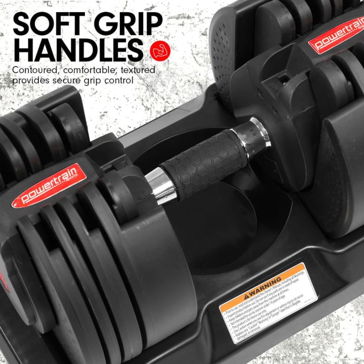 Powertrain GEN2 40KG Adjustable Dumbbell Set with FID Weight Bench image 12