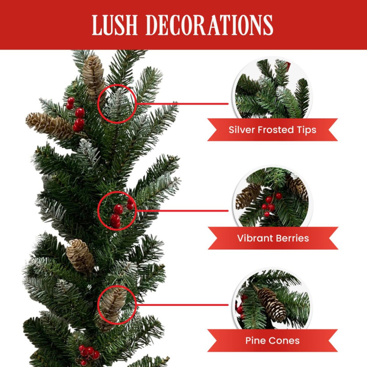 Christabelle 2.7m Christmas Garland with Pine Cones & Berries Pine Tree Decoration Ornament image 6
