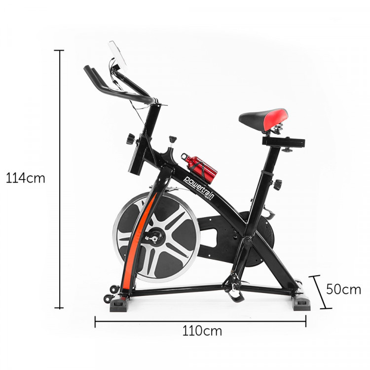 Powertrain Heavy Flywheel Exercise Spin Bike - Black image 11