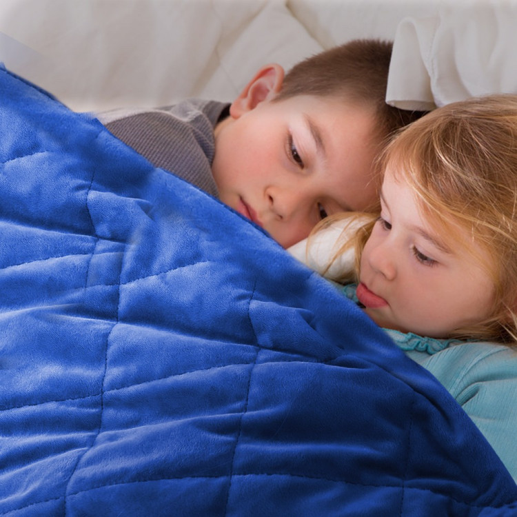 Kids Weighted Blanket Deep Relax Sleeping Blue image 7