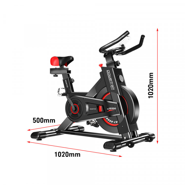 Powertrain Heavy Flywheel Exercise Spin Bike IS500 - Black image 13