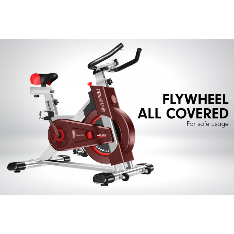 Powertrain Heavy Flywheel Exercise Spin Bike IS500 - Silver image 12