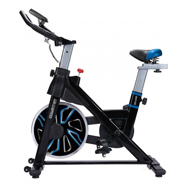 PowerTrain RX-600 Exercise Spin Bike Cardio Cycle - Blue image 12