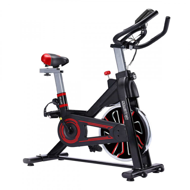 Powertrain Spin Bike RX-600 Cardio Exercise Cycle - Red