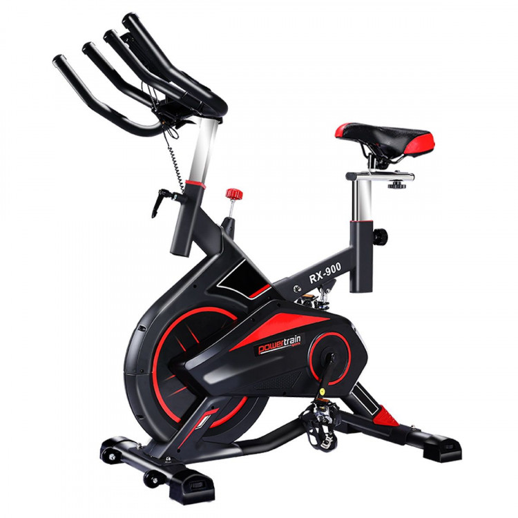 PowerTrain RX-900 Exercise Spin Bike Cardio Cycle - Red image 2