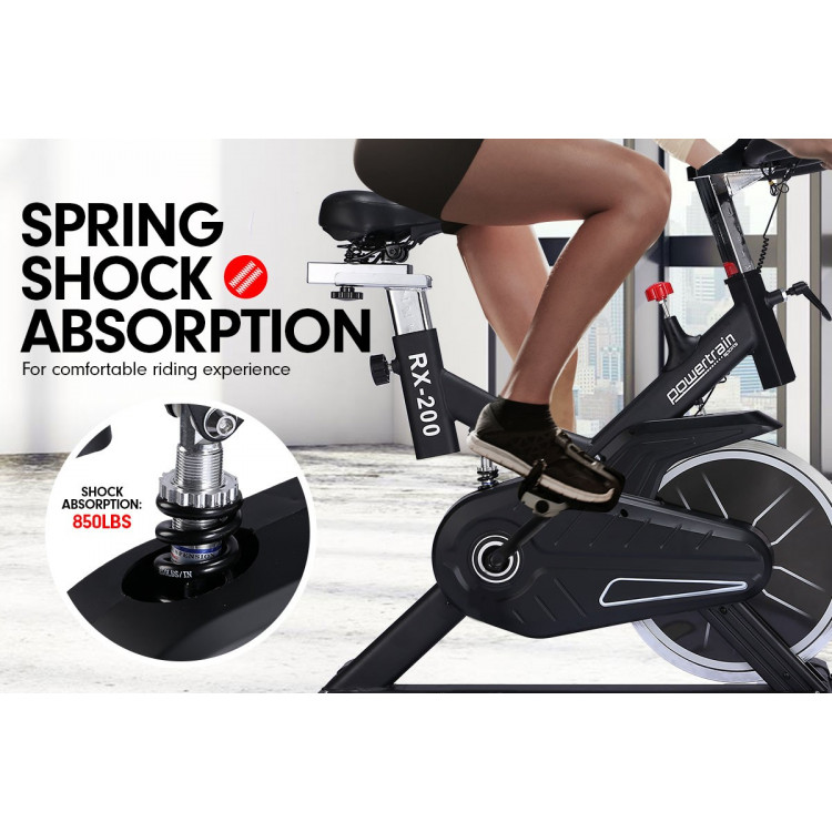Powertrain RX-200 Exercise Spin Bike Cardio Cycle - Black image 3