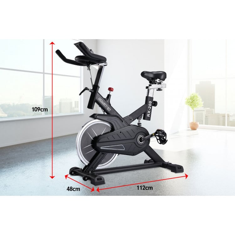 Powertrain RX-200 Exercise Spin Bike Cardio Cycle - Black image 10