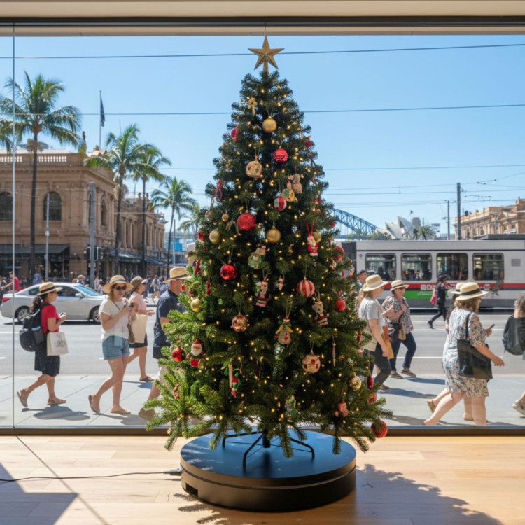 Christabelle 60cmD 100kg Commercial-Grade Electric Display Turntable Christmas Tree - Black image 3