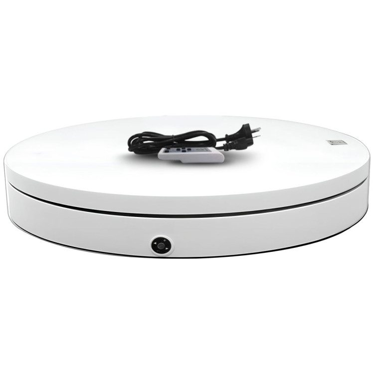 Christabelle 80cm 200kg Commercial Electric Display Turntable with Power Outlet - White image 4