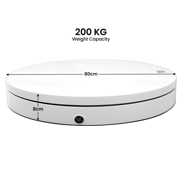 Christabelle 80cm 200kg Commercial Electric Display Turntable with Power Outlet - White image 5