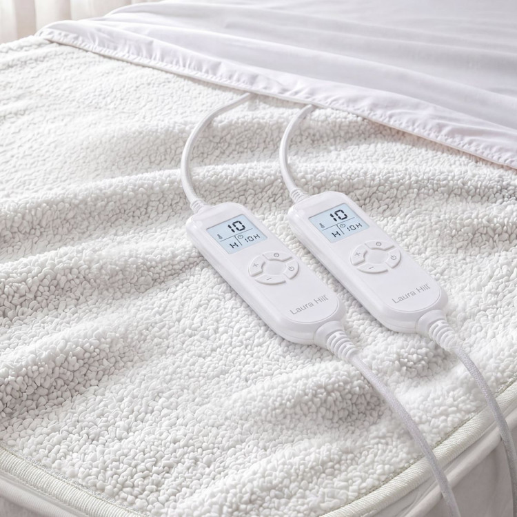Laura Hill Double Electric Heated Underlay Blanket Fleecy Fabric with Timer image 11