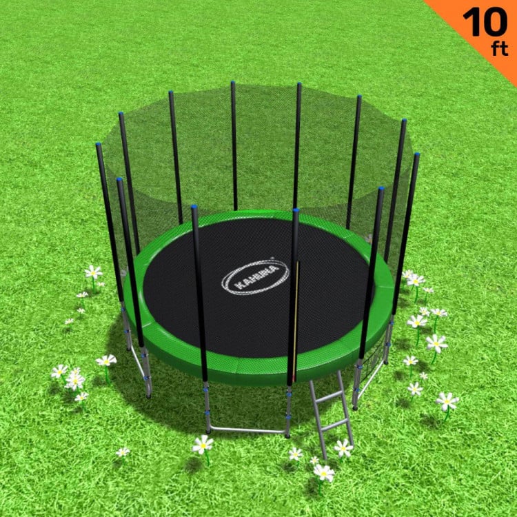 Kahuna Blizzard 10 ft Trampoline with Net Green image 3